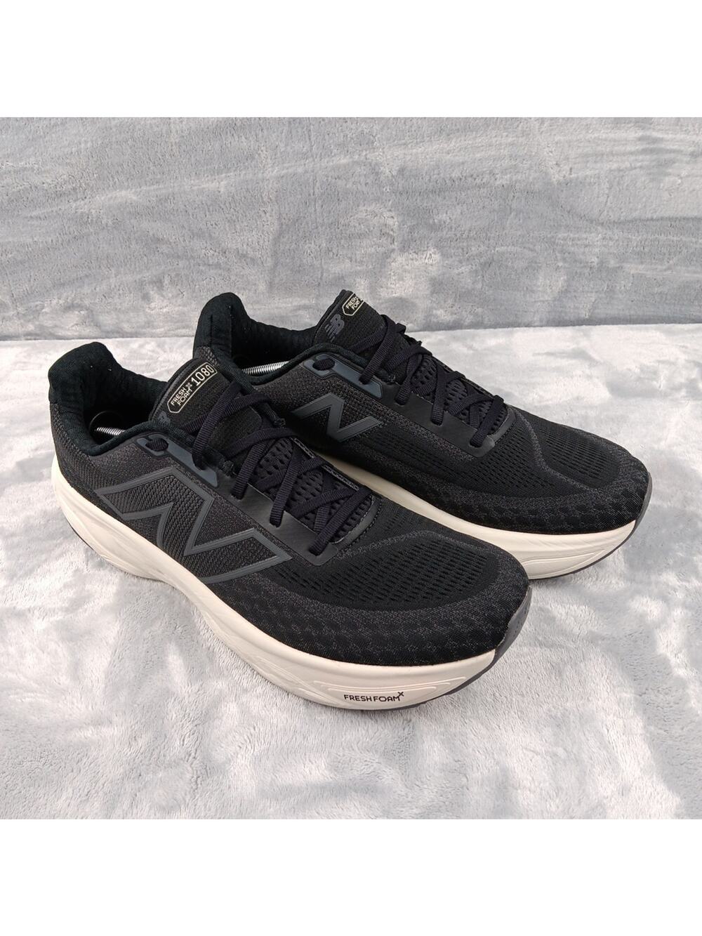 New Balance Fresh Foam X 1080v14 Black Magnet Linen Men's Size 14 Running Shoe